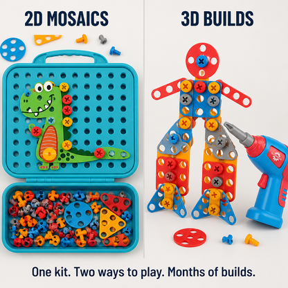 Dinosaur Building Set with Real Toy Drill