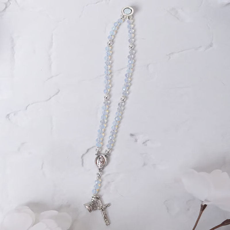 Handcrafted Pearl Prayer Bracelet with Magnetic Clasp