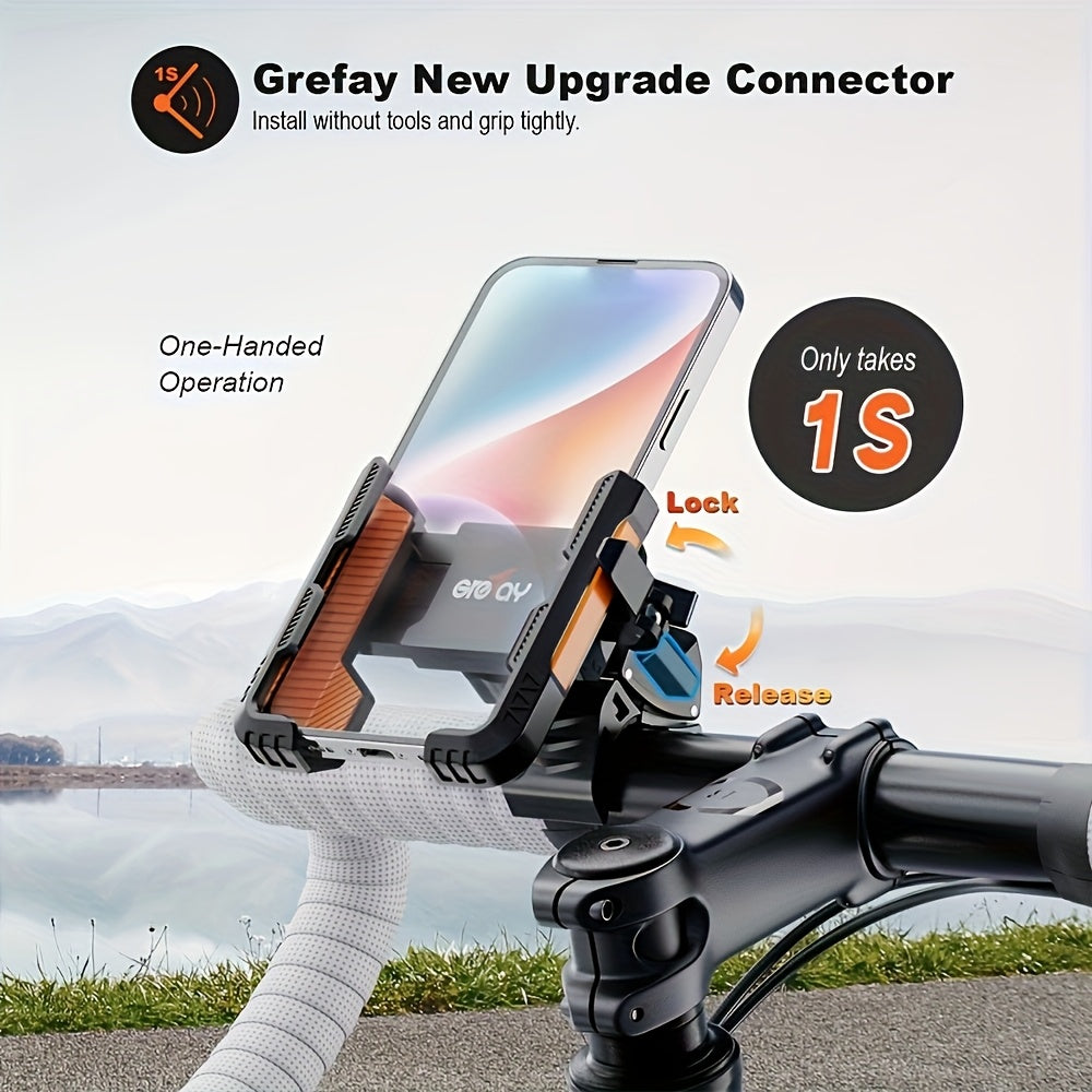 Bicycle Phone Holder with Quick Release & 360° Rotation