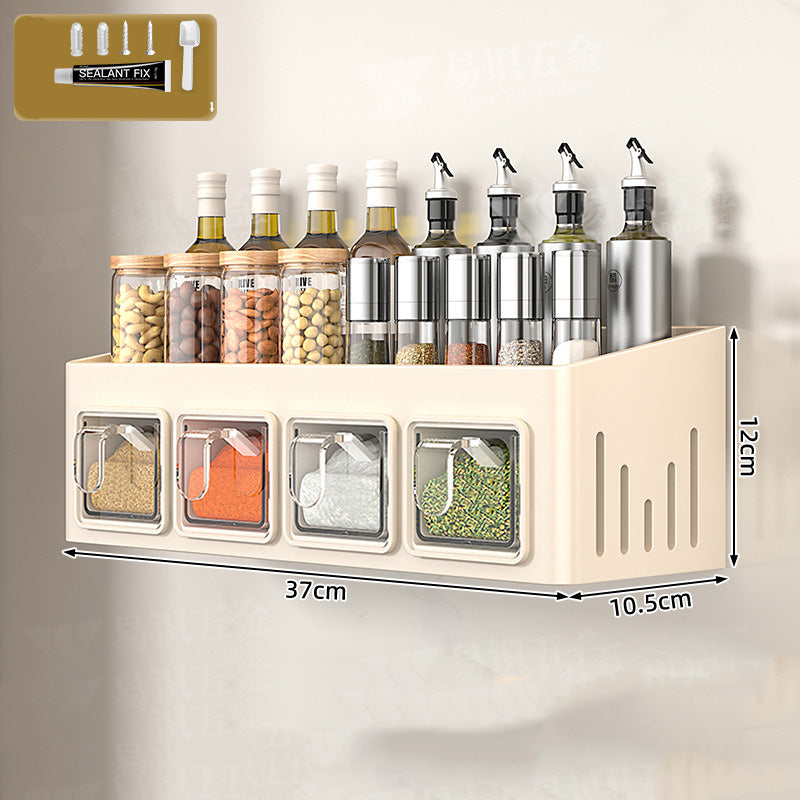 Spice Rack Without Drilling – 3 Transparent Drawers