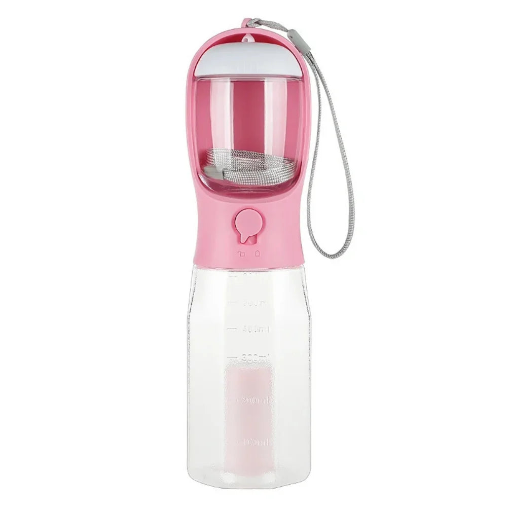 TrailBuddy™ – 3-in-1 Dog Drinking Bottle with Food Container