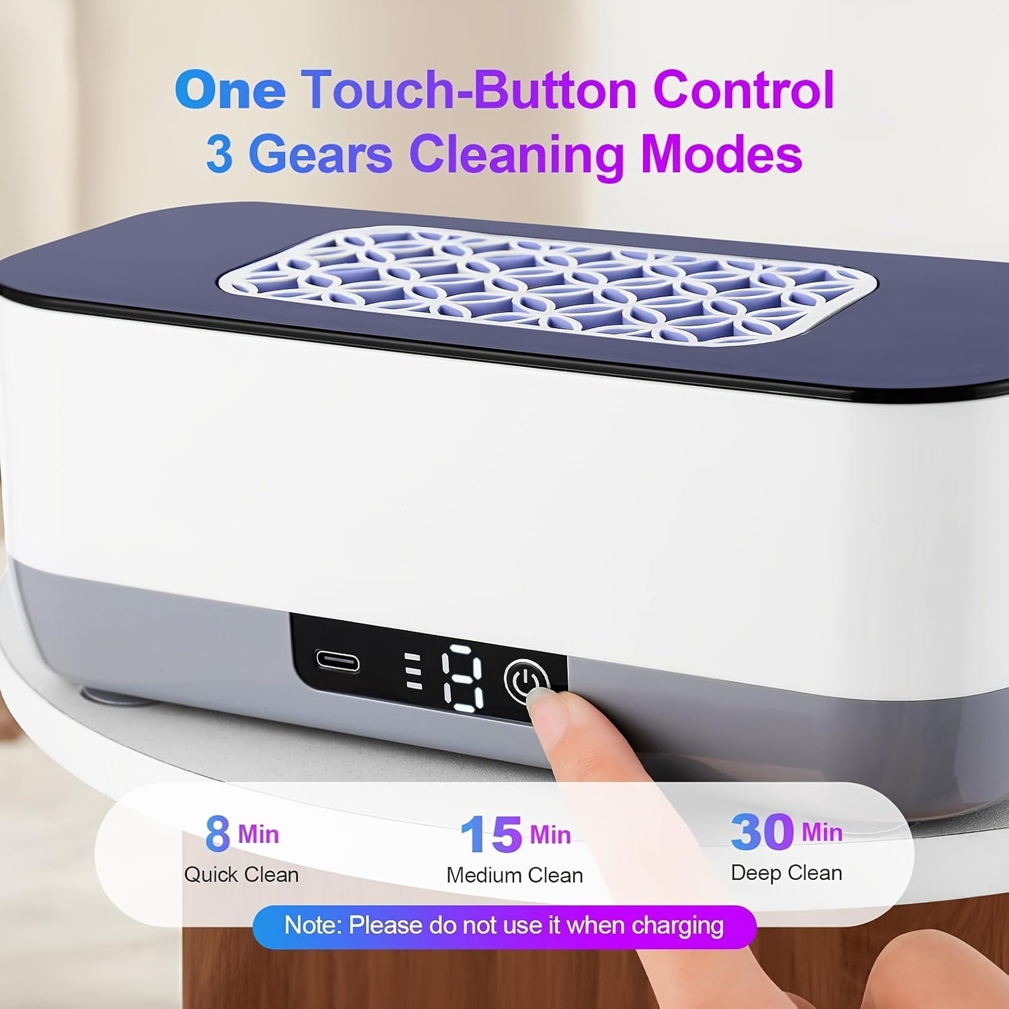 Ultrasonic Cleaner 360° for Jewelry and Dentures