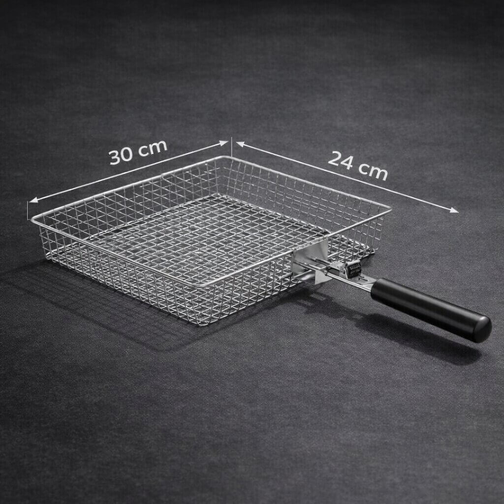 GrillMaster Pro Stainless Steel Grill Basket