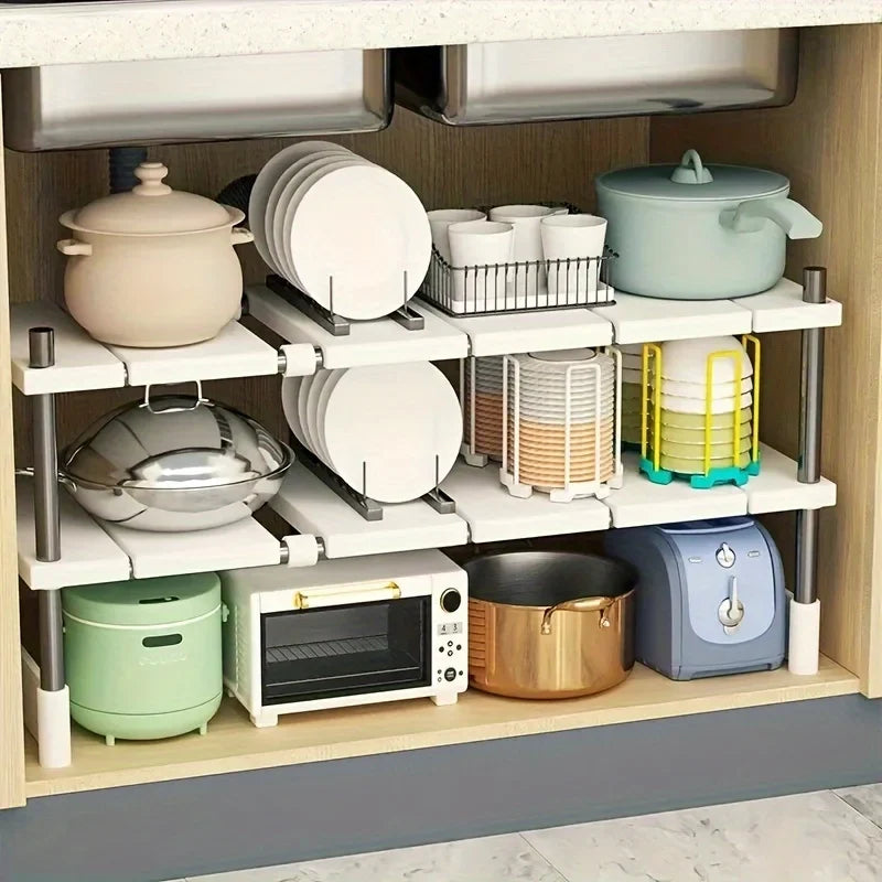 Extendable Under-Sink Shelf Kitchen