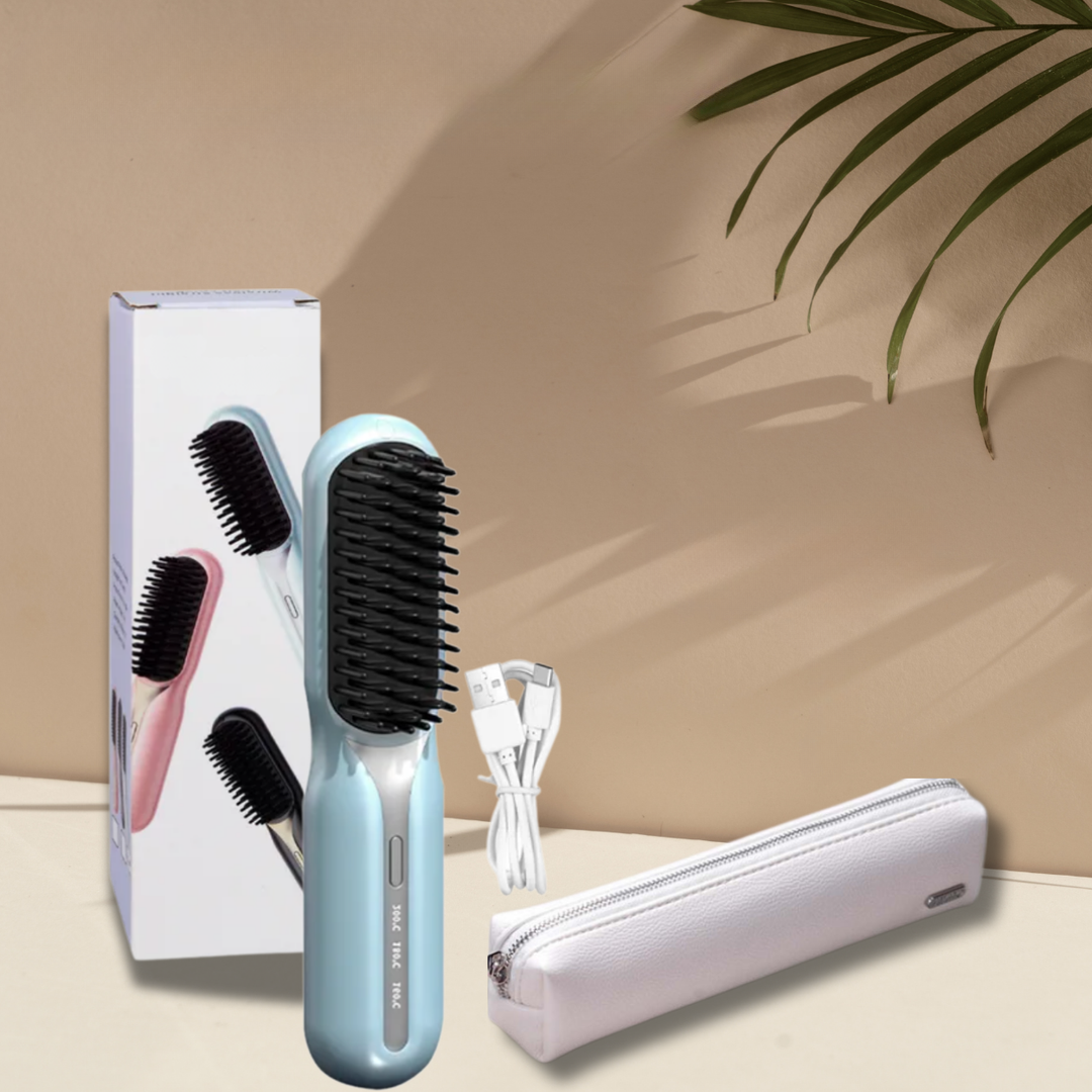 Cordless Hair Styler with Ceramic Brush, Rechargeable