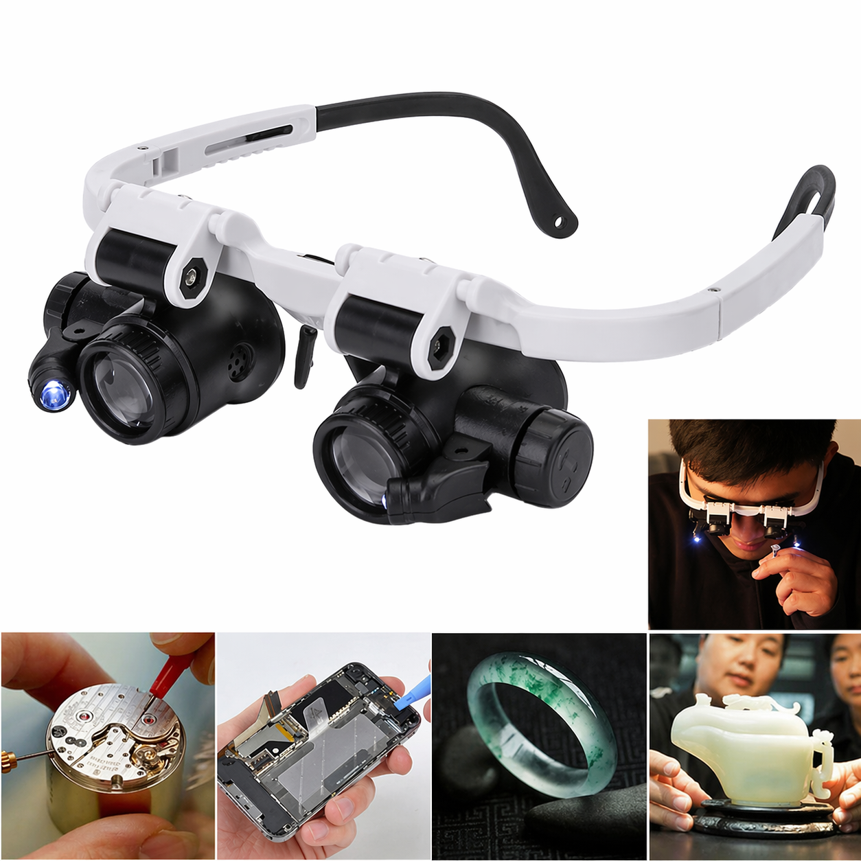 Headband Magnifier with LED