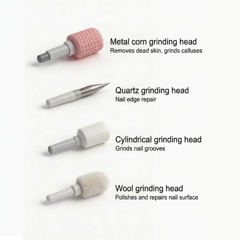 Electric Nail File with 4 Grinding Attachments