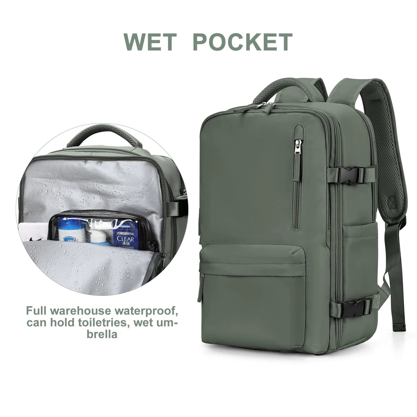 Women's Backpack 35L with USB Charging Port