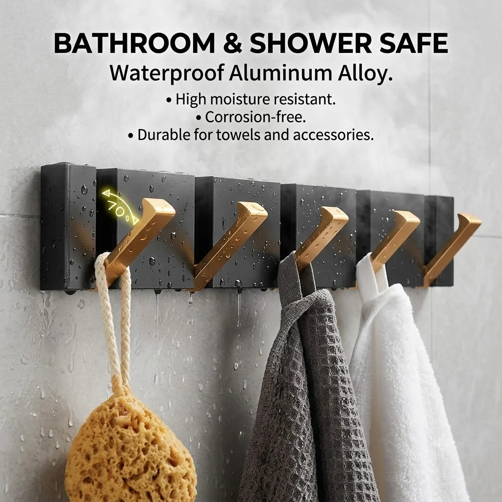 Foldable Wall Hook Self-Adhesive No Drilling Needed