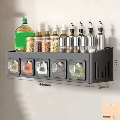 Spice Rack Without Drilling – 3 Transparent Drawers