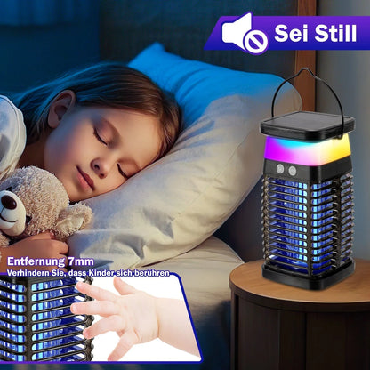 Solar-powered UV mosquito trap with RGB light