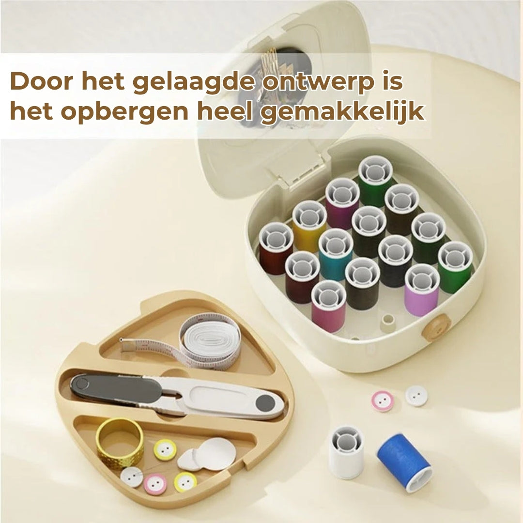 Magnetic Sewing Kit with Double-Layer Box