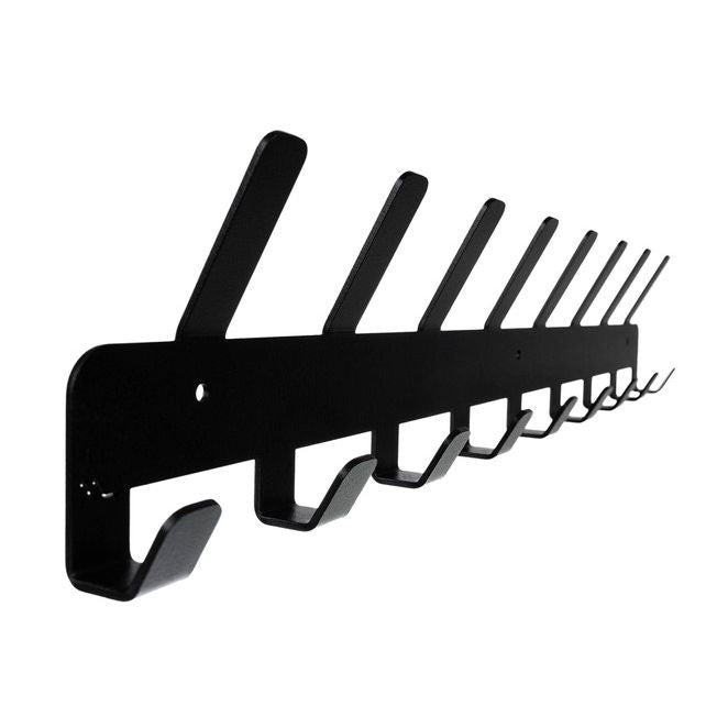 Wall Coat Rack Black 17 Hooks – Metal Wall Wardrobe