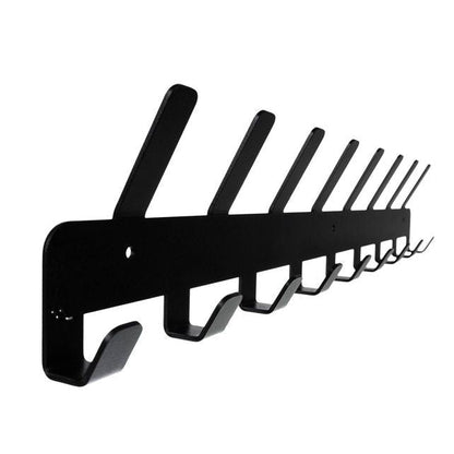Wall Coat Rack Black 17 Hooks – Metal Wall Wardrobe