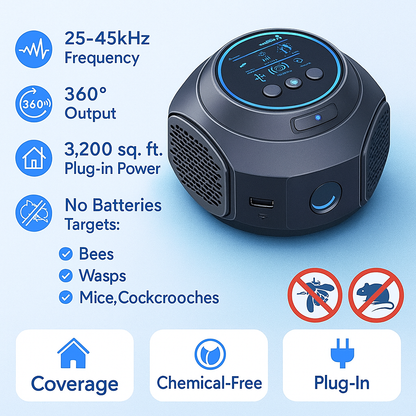 Ultrasonic Wasp & Bee Repeller 360°