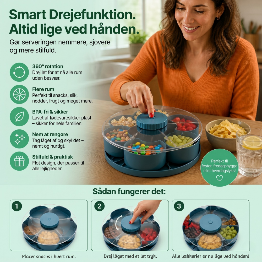 ServeSpin Turntable with Compartments