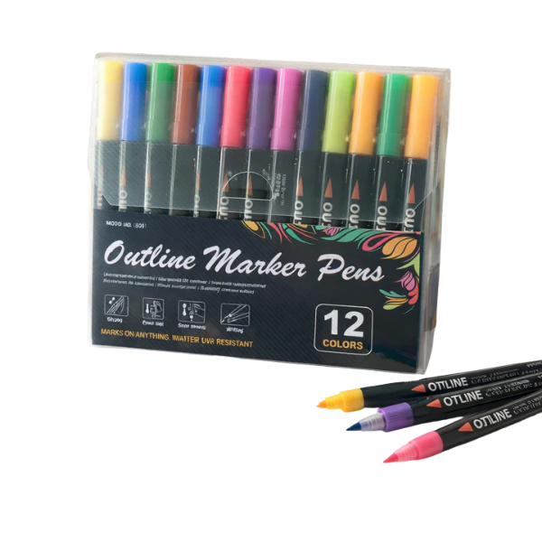 Metallic Coloring Pencils Set 12 Colors