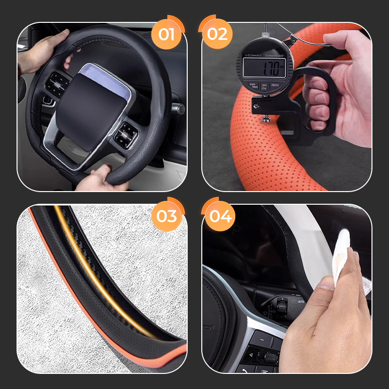 Universal Steering Wheel Cover with Anti-Slip Grip