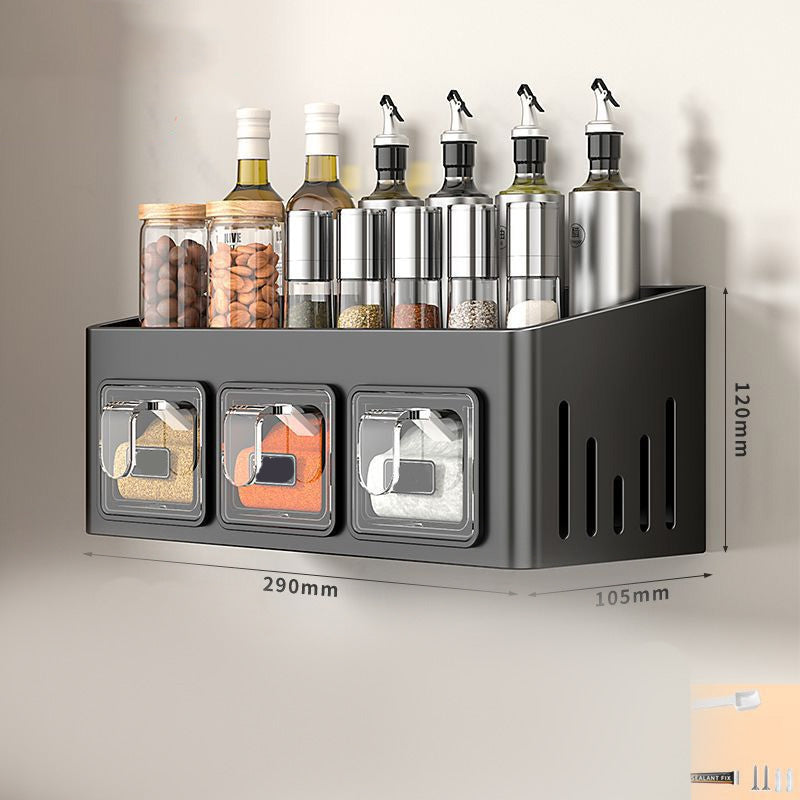 Spice Rack Without Drilling – 3 Transparent Drawers