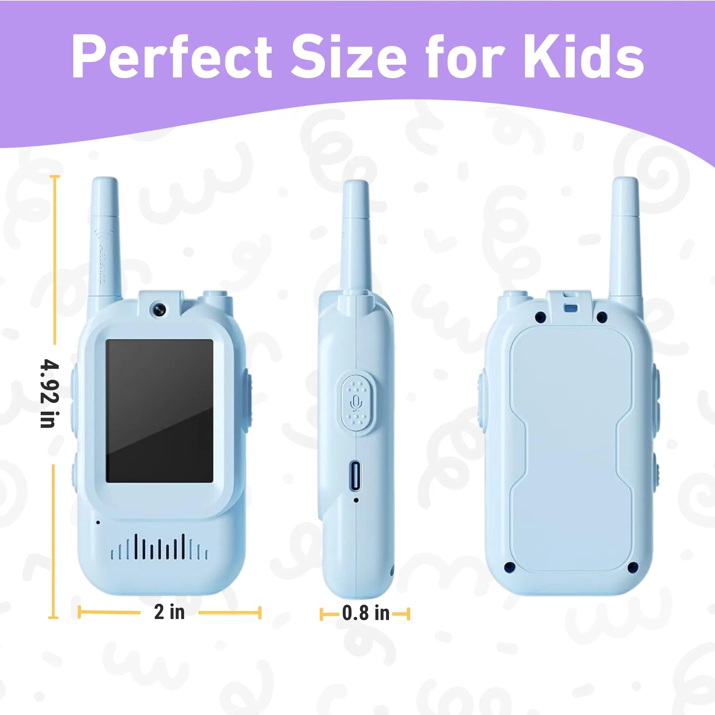 Video Walkie-Talkie for Kids with Live Image 2.4 GHz