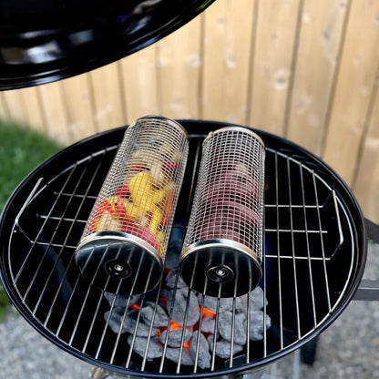 GrillEase™ Rolling Basket — Master the Grill and Enjoy Juicy, Perfectly Cooked Delights with Every Turn!