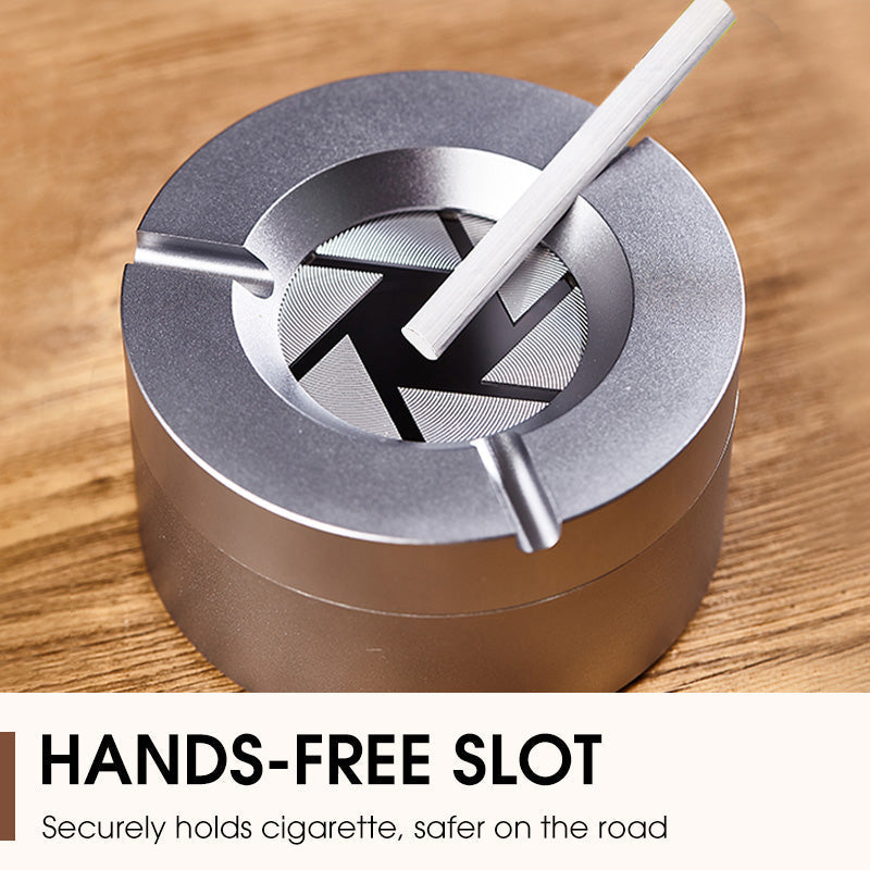Stainless Steel Ashtray with Twist Lock Lid