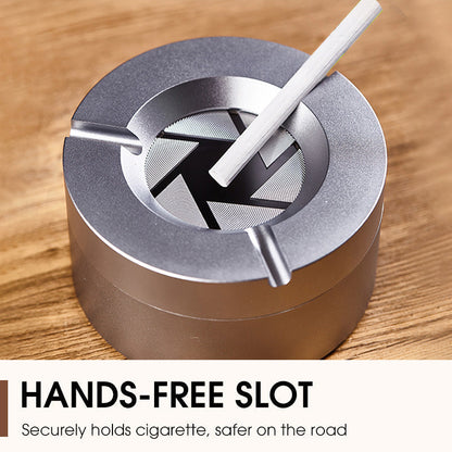 Stainless Steel Ashtray with Twist Lock Lid