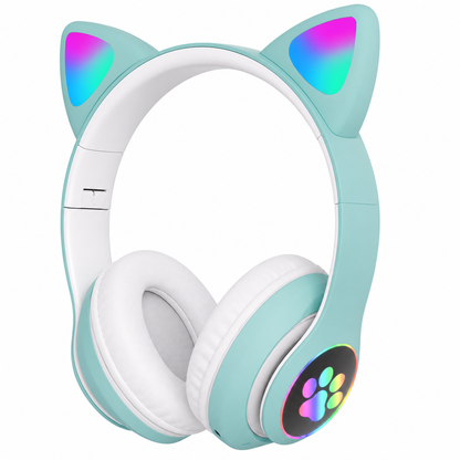 Gaming Headset Cat Ear LED Lighting USB 3.5mm