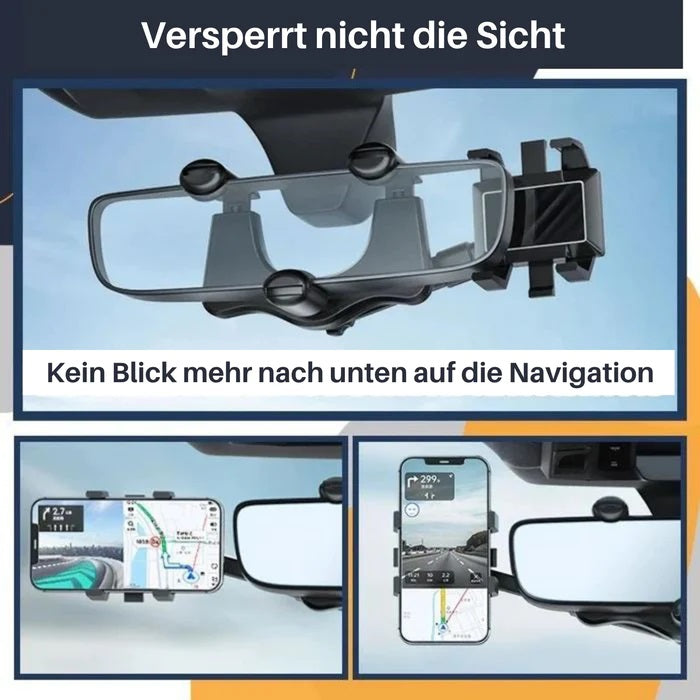 Car Phone Holder Rearview Mirror 360°