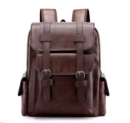VeroLuxe PU Leather Backpack with Laptop Compartment