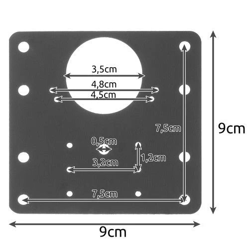 Hinge Plate Repair Set 4-Piece Stainless Steel