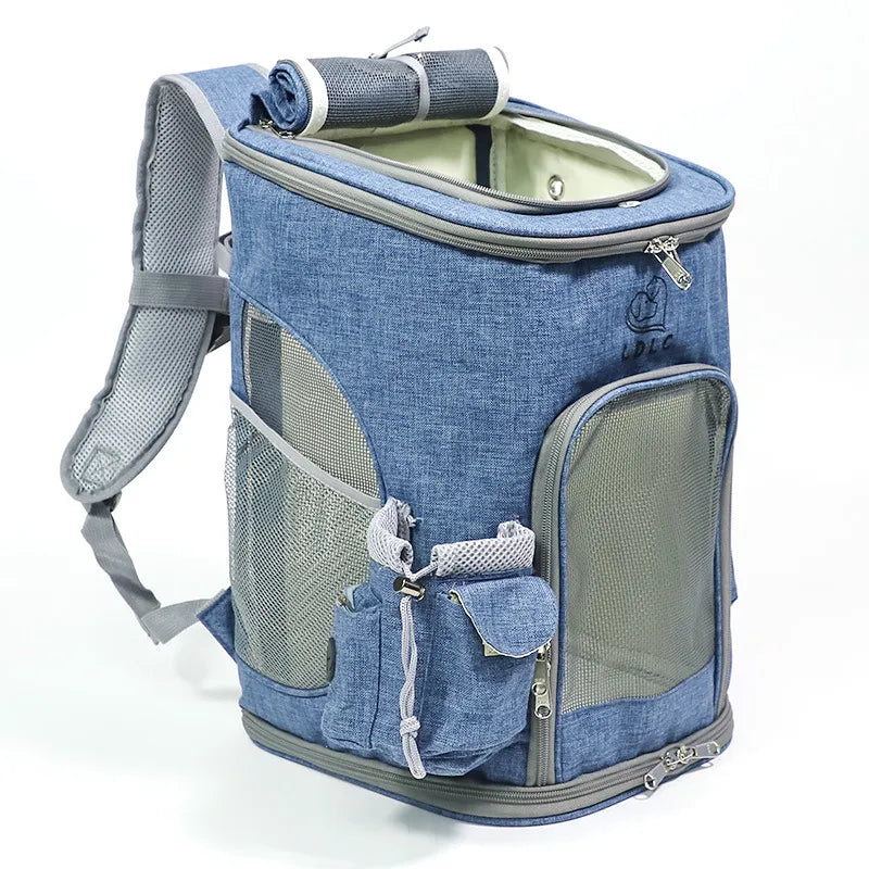 Foldable Pet Carrier Rucksack with Ventilation Window