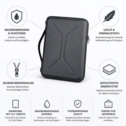 Water-resistant, padded tablet case with zipper (13.3 inches/33 cm)