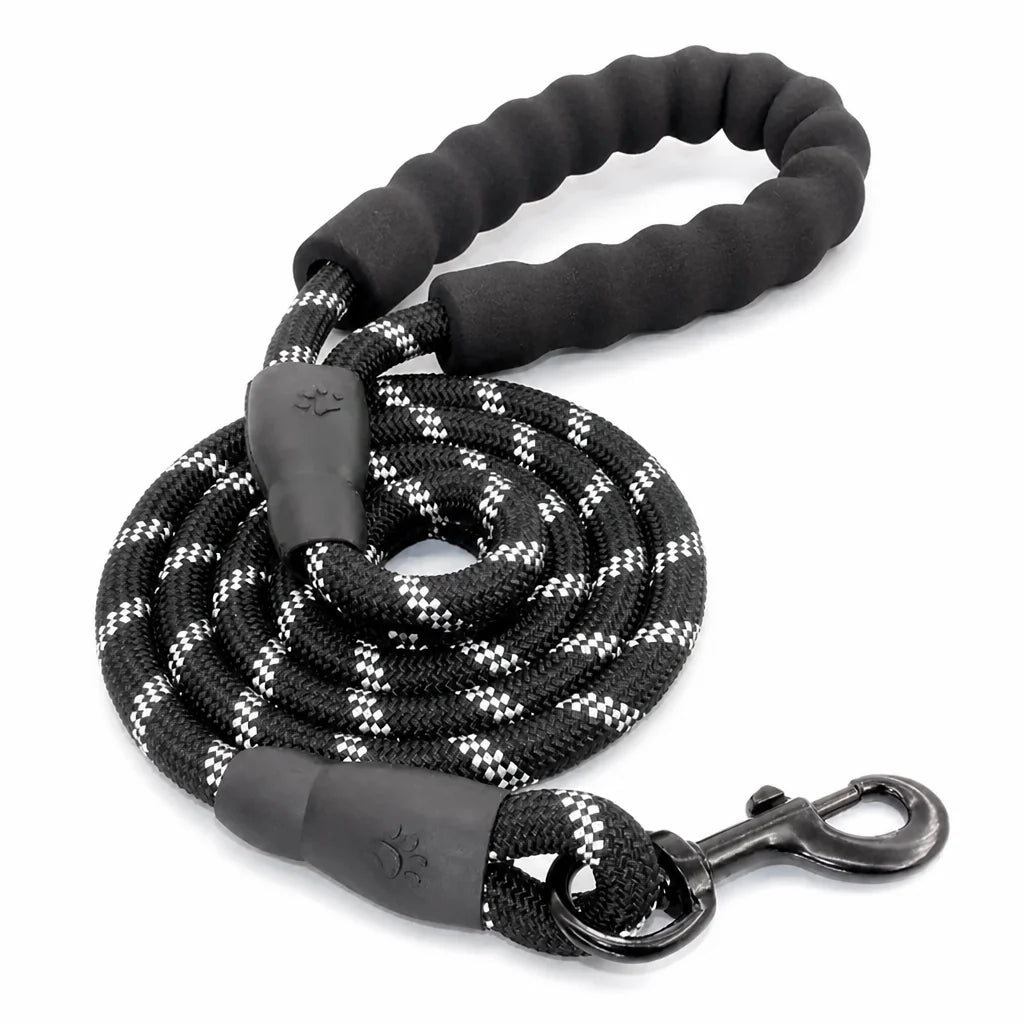 Reinforced Nylon Handle with Padding & Reflective Edge Dog Leash (for Strong Dogs)