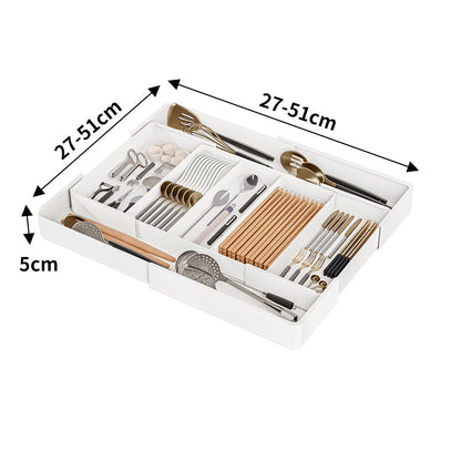 Expandable Drawer Organizer with Transparent Compartments