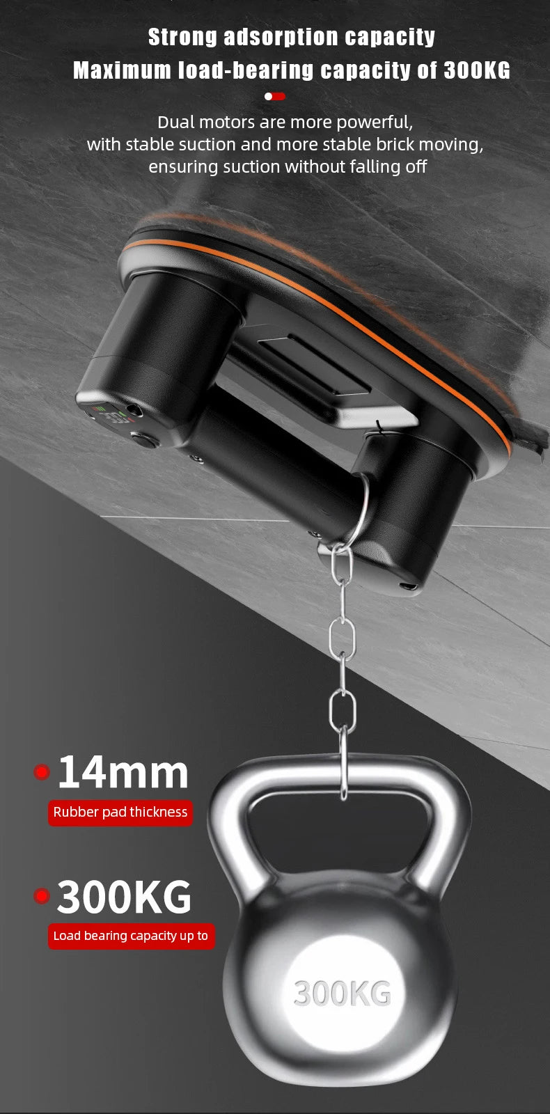 Electric Vacuum Lifter 300 kg with Battery