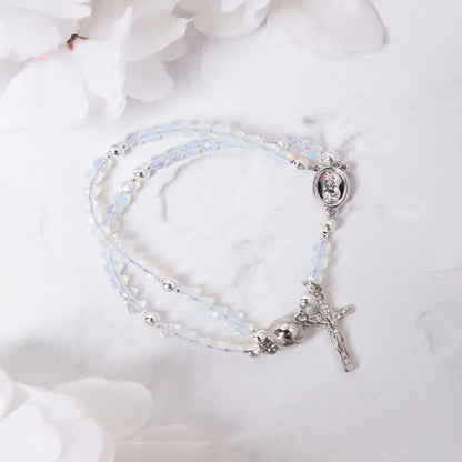 Handcrafted Pearl Prayer Bracelet with Magnetic Clasp