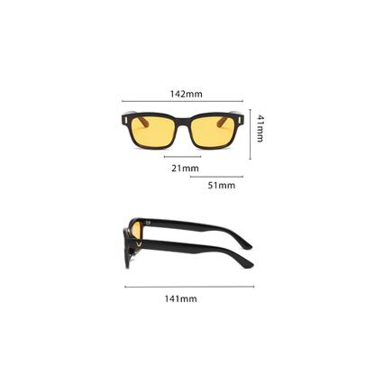 Blue Light Filter Glasses Square for Screen Work