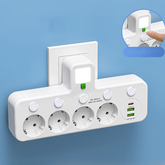 PowerNest Extension Lead with USB Ports & Switches