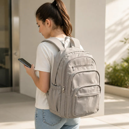 Waterproof nylon backpack with multiple pockets (29L)