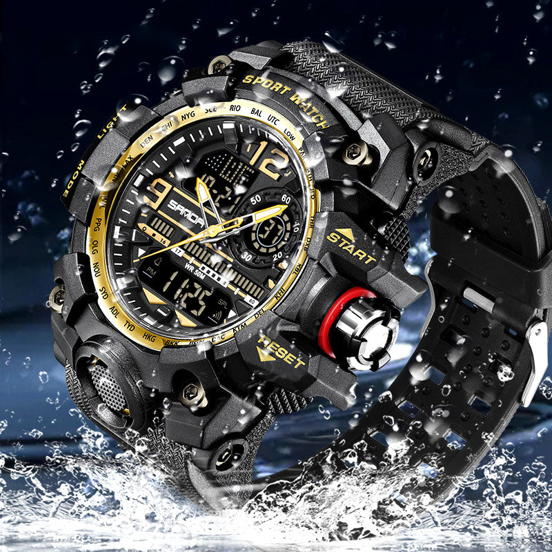 Men's Multifunction Watch with Luminous Display & Water Resistance