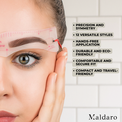 Eyebrow Stencil Kit with Elastic Band