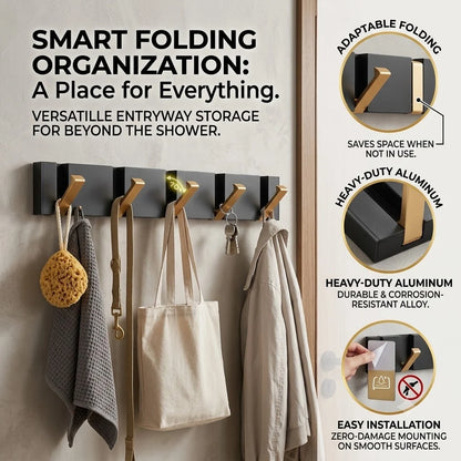 Foldable Wall Hook Self-Adhesive No Drilling Needed