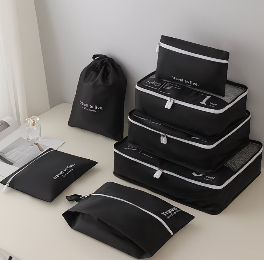 7-piece suitcase organizer set water-repellent