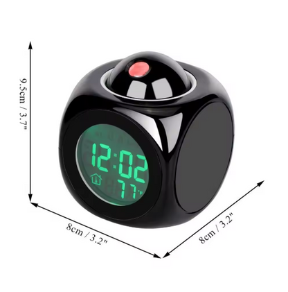 Projection Alarm Clock with LED Time & Temperature