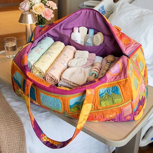 FloraVoyage Quilted Flower Travel Bag C3.2