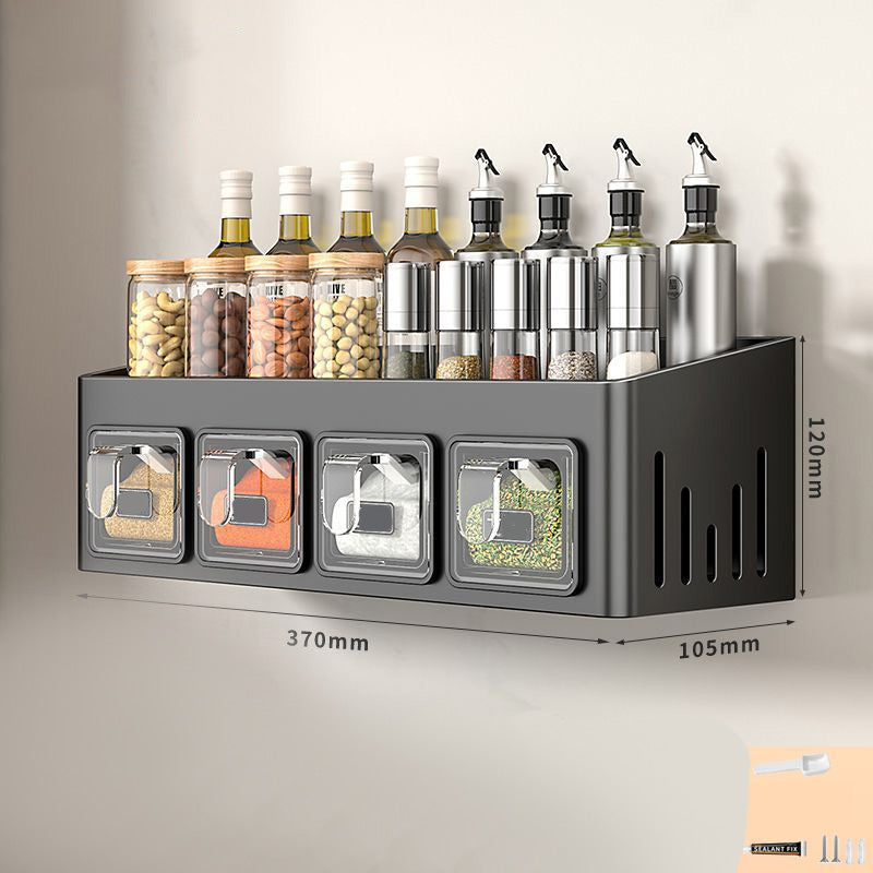 Spice Rack Without Drilling – 3 Transparent Drawers
