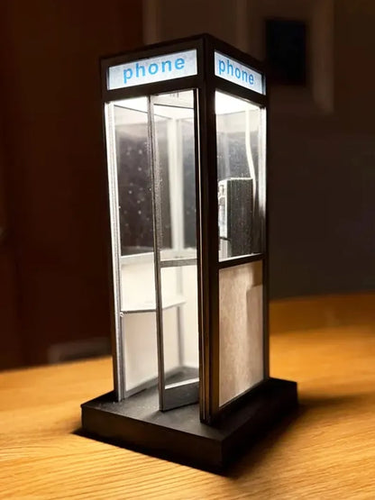 Retro Telephone Booth Table Lamp LED Night Light