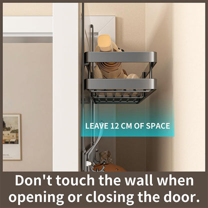 Door Organizer with Storage Basket and Hooks