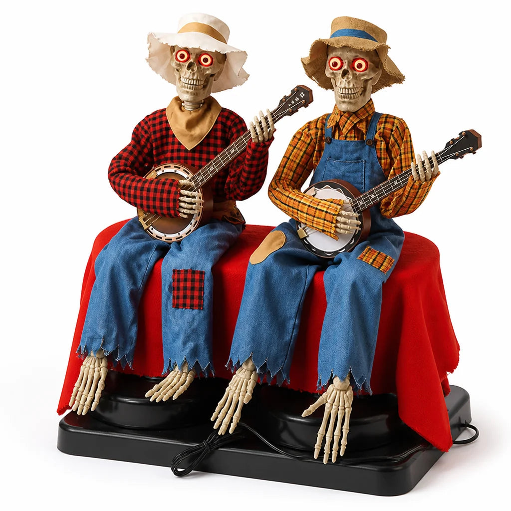 Motion-Controlled Music Skeleton (Glowing Eyes & Rotating Head)